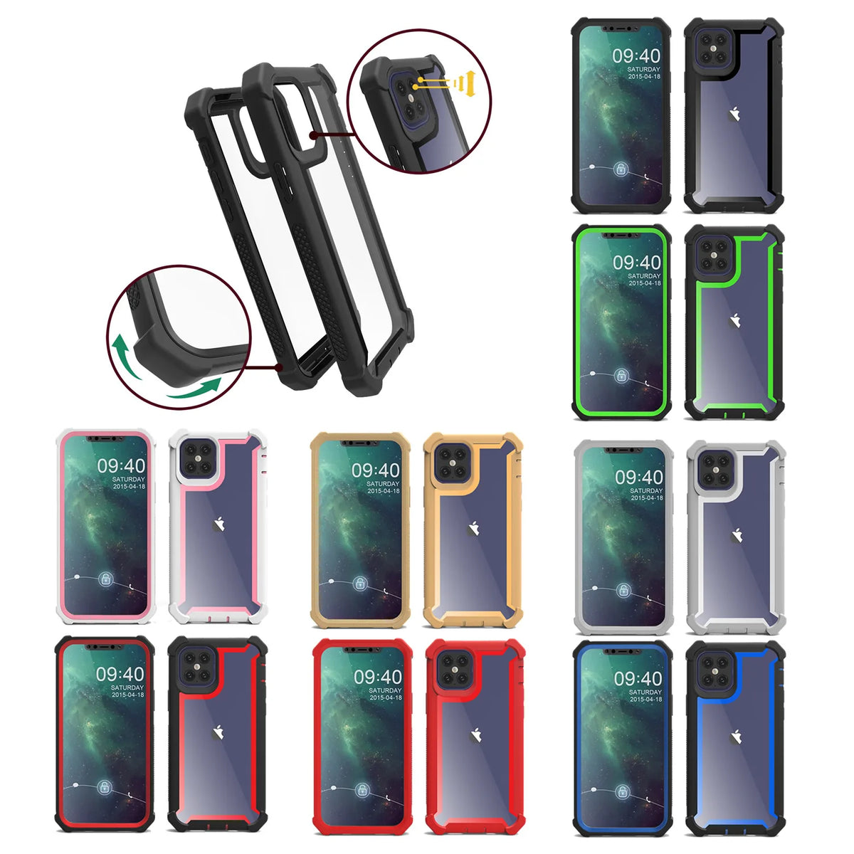 适用于 iPhone 的重型 TPU 手机壳（有多种选择）